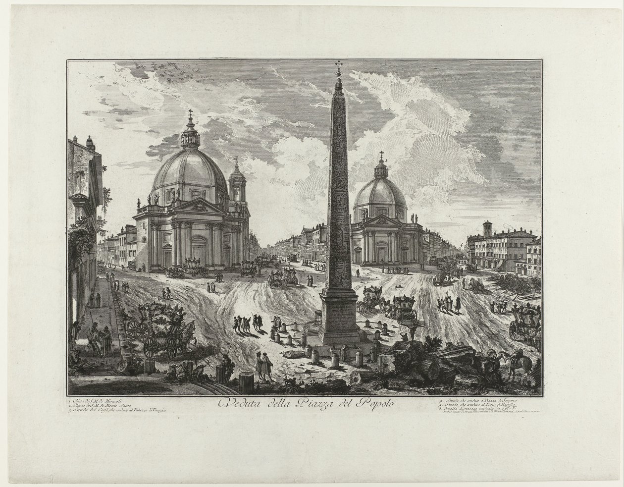 Piazza del Popolo à Rome - Giovanni Battista Piranesi