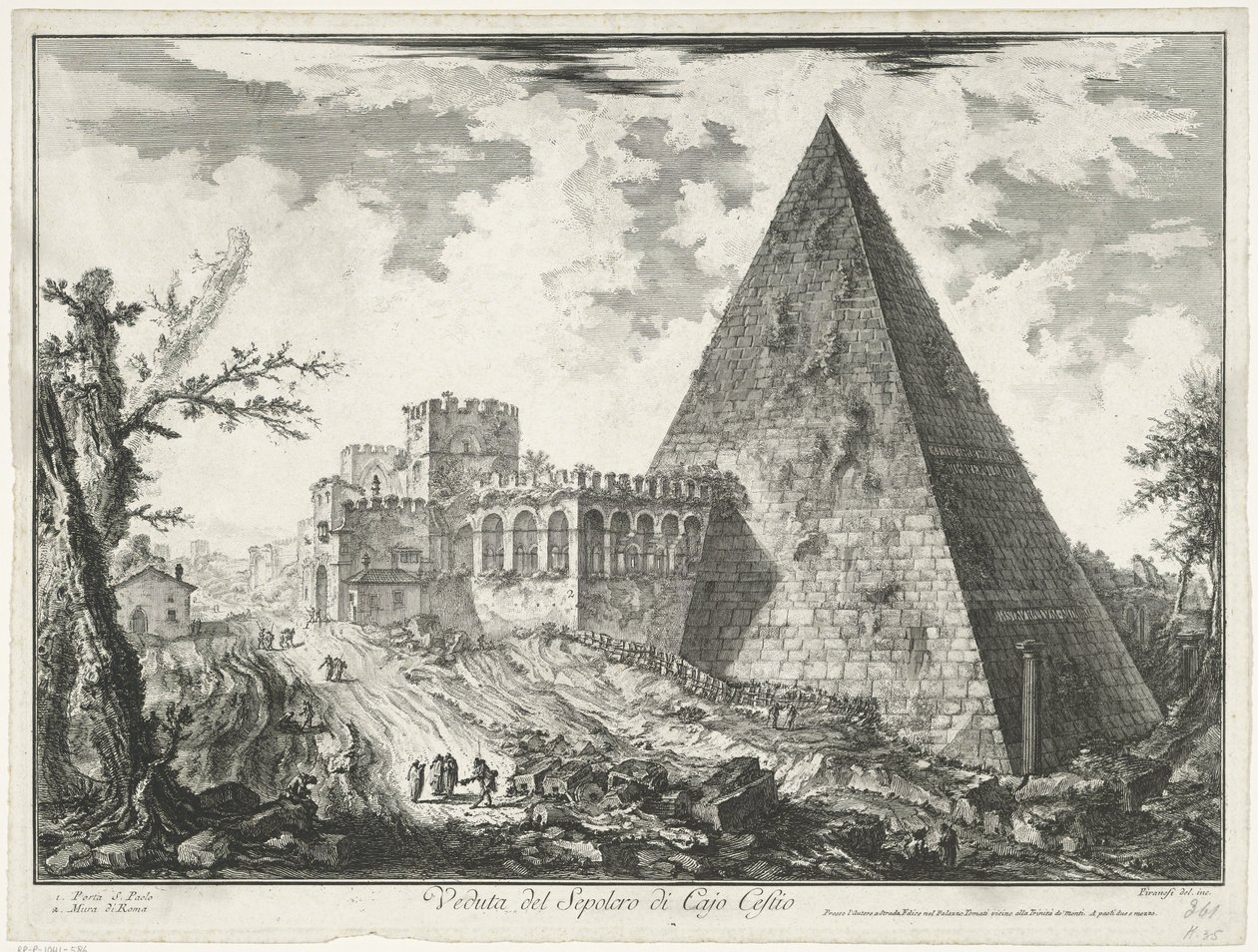Pyramide de Cestius à Rome - Giovanni Battista Piranesi