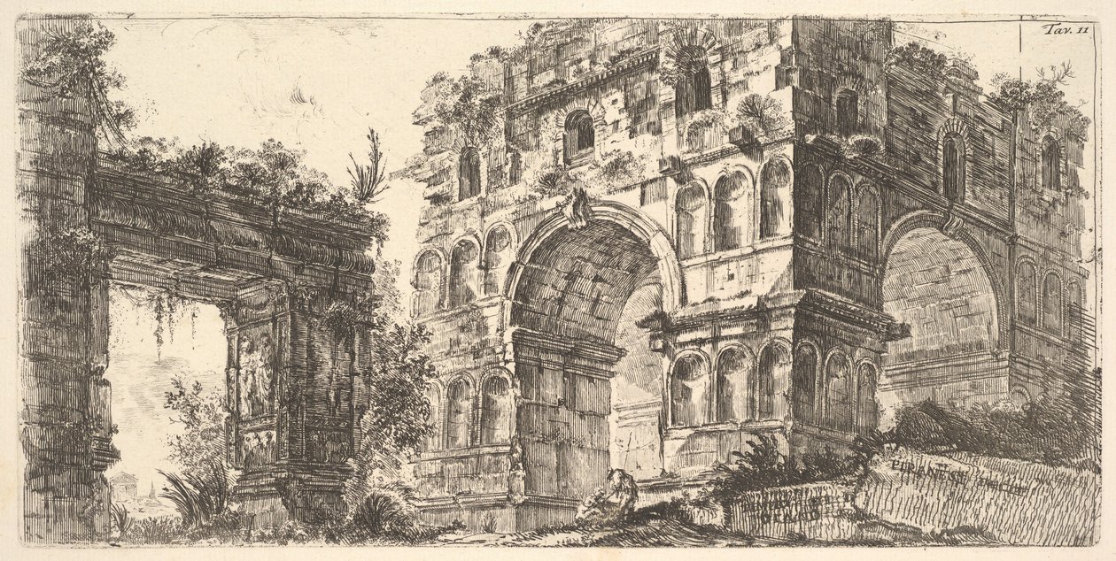Planche 11 : Temple de Janus (Tempio di Giano) de la série Antichita Romana - Giovanni Battista Piranesi