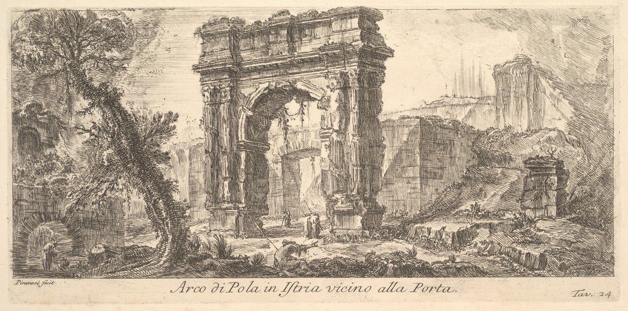 Arc de Pola en Istrie près de la porte Arco di Pola en Istrie - Giovanni Battista Piranesi