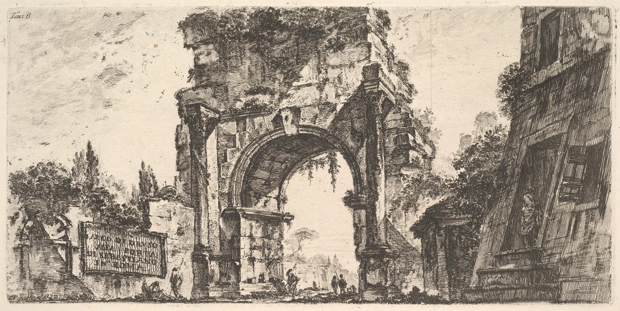Arc de Drusus à la Porta S. Sebastiano à Rome, vers 1748 - Giovanni Battista Piranesi