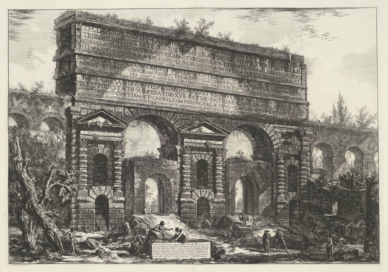 Porta Maggiore à Rome (série Vues de Rome dessinées et gravées par Giambattista Piranesi) - Giovanni Battista Piranesi