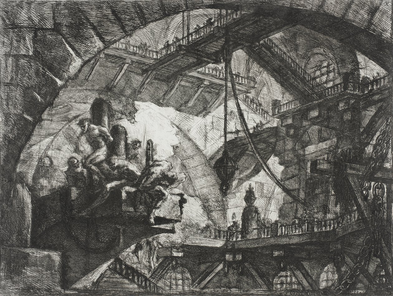 Prisonniers sur une plate-forme en saillie - Giovanni Battista Piranesi