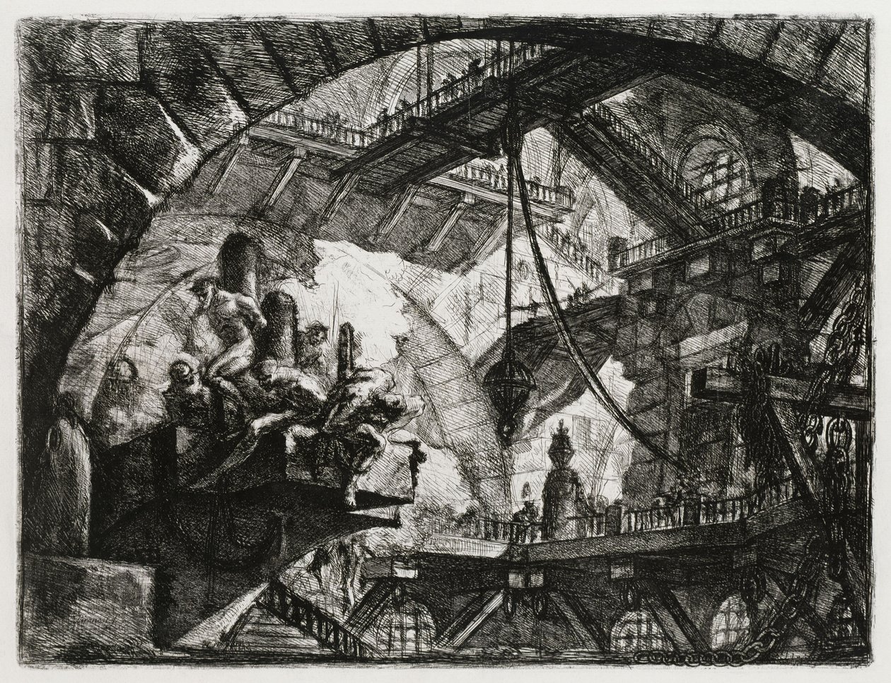 Prisonniers sur une plateforme en saillie - Giovanni Battista Piranesi