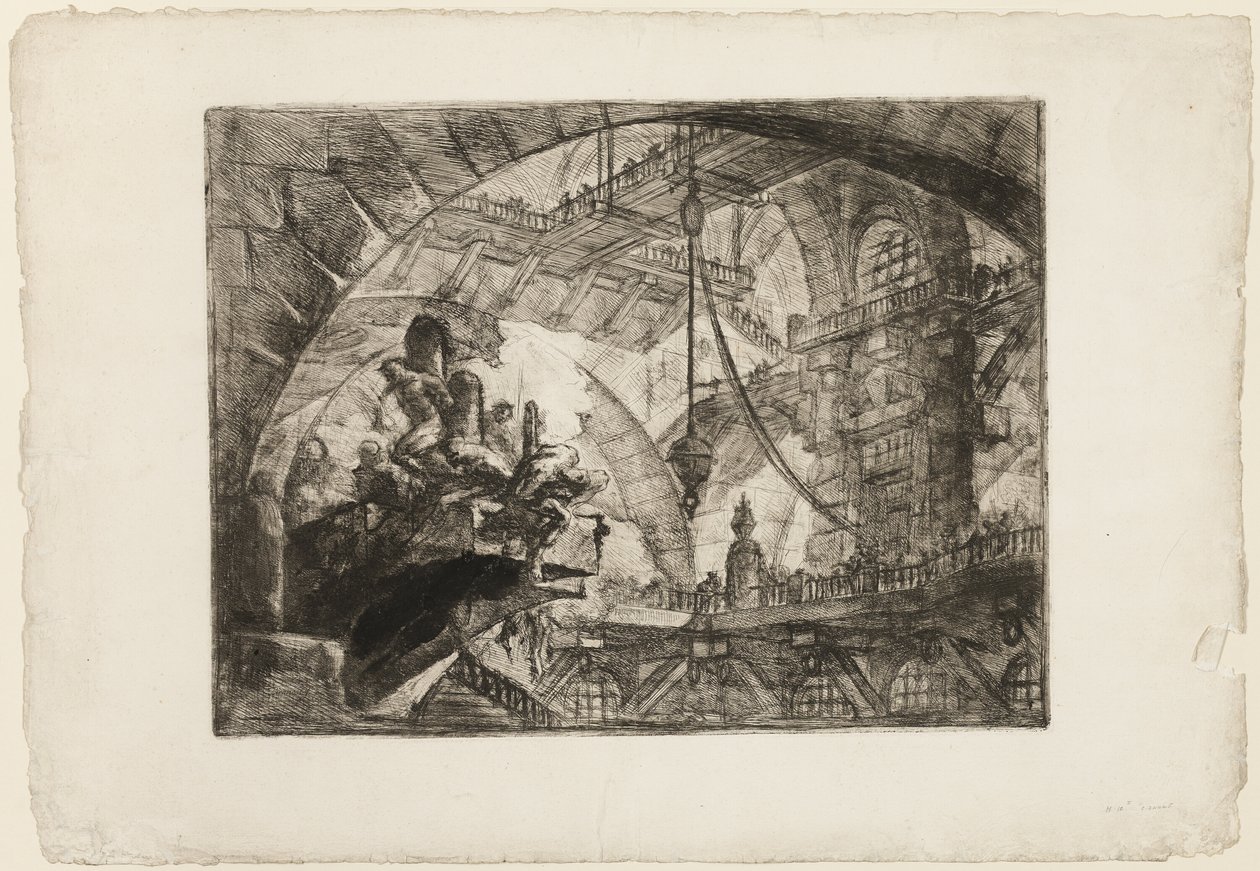 Prisonniers sur une Plate-forme Proéminente, planche 10 de Prisons Imaginaires - Giovanni Battista Piranesi