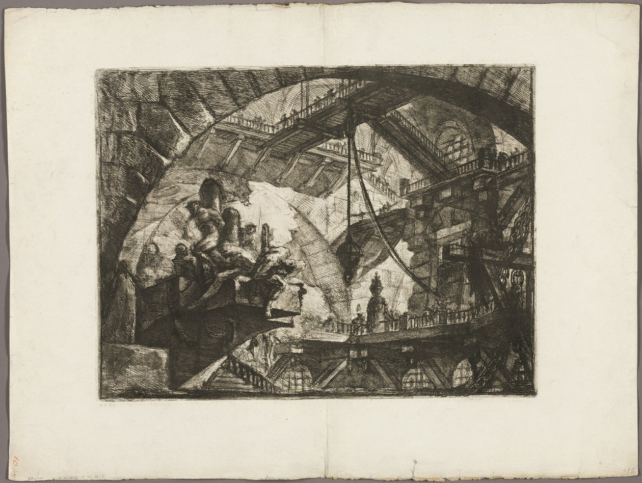 Prisonniers sur une plate-forme en saillie, planche 10 de Prisons imaginaires - Giovanni Battista Piranesi