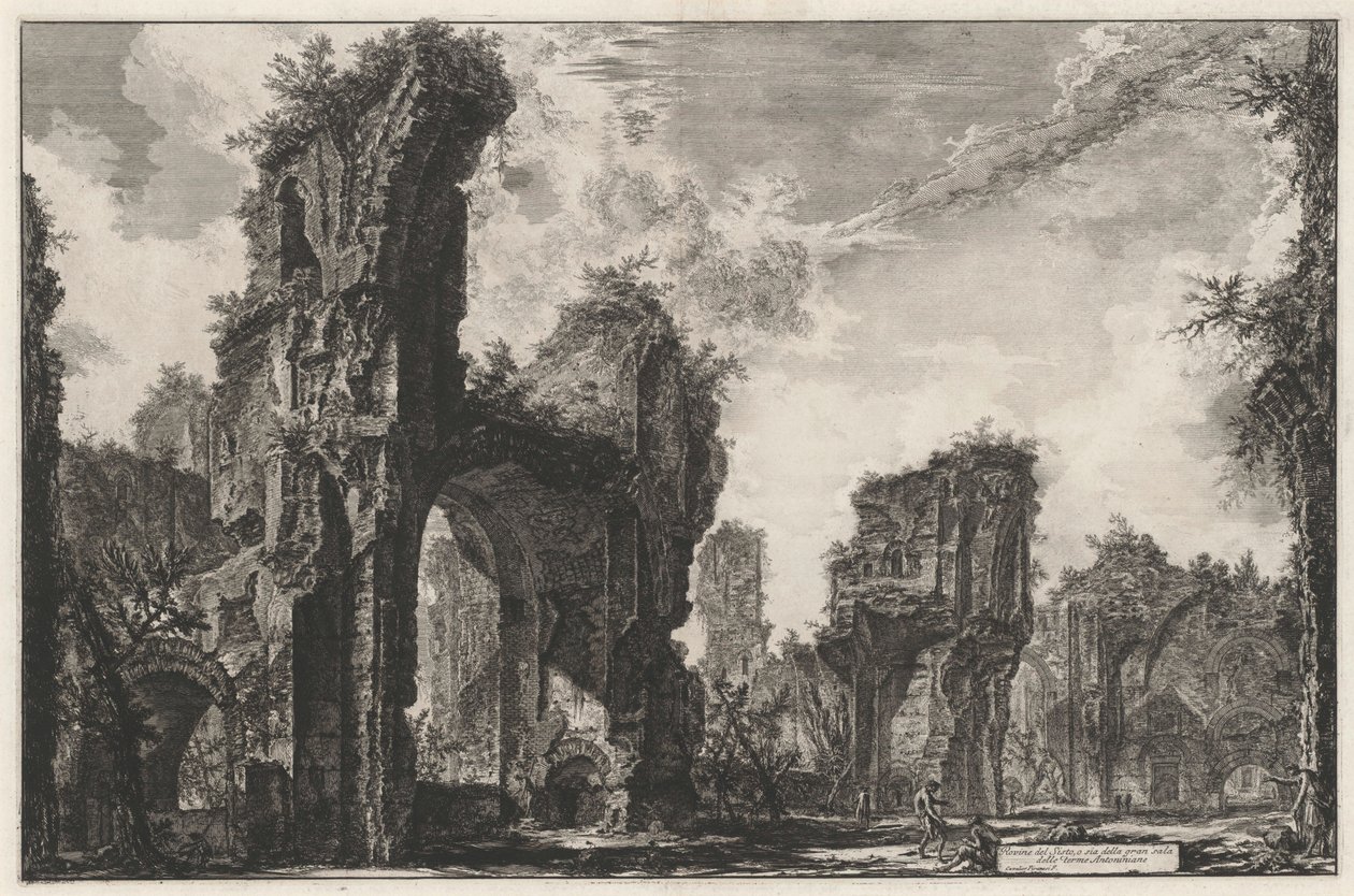Ruines du Sisto, ou de la grande salle des thermes antonins - Giovanni Battista Piranesi
