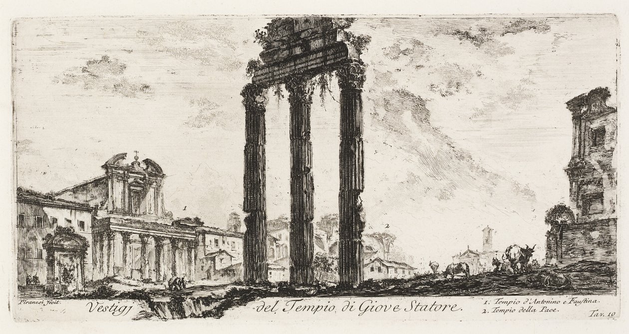 Ruines du Temple de Jupiter Stator [Jupiter le Soutien]. 1. Temple d