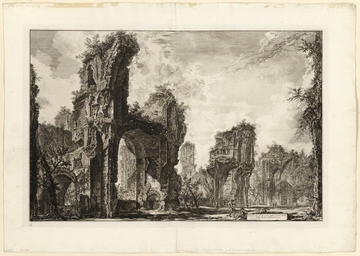 Ruines du Xyste [un long portique ouvert utilisé pour les exercices athlétiques], la salle centrale des Thermes d