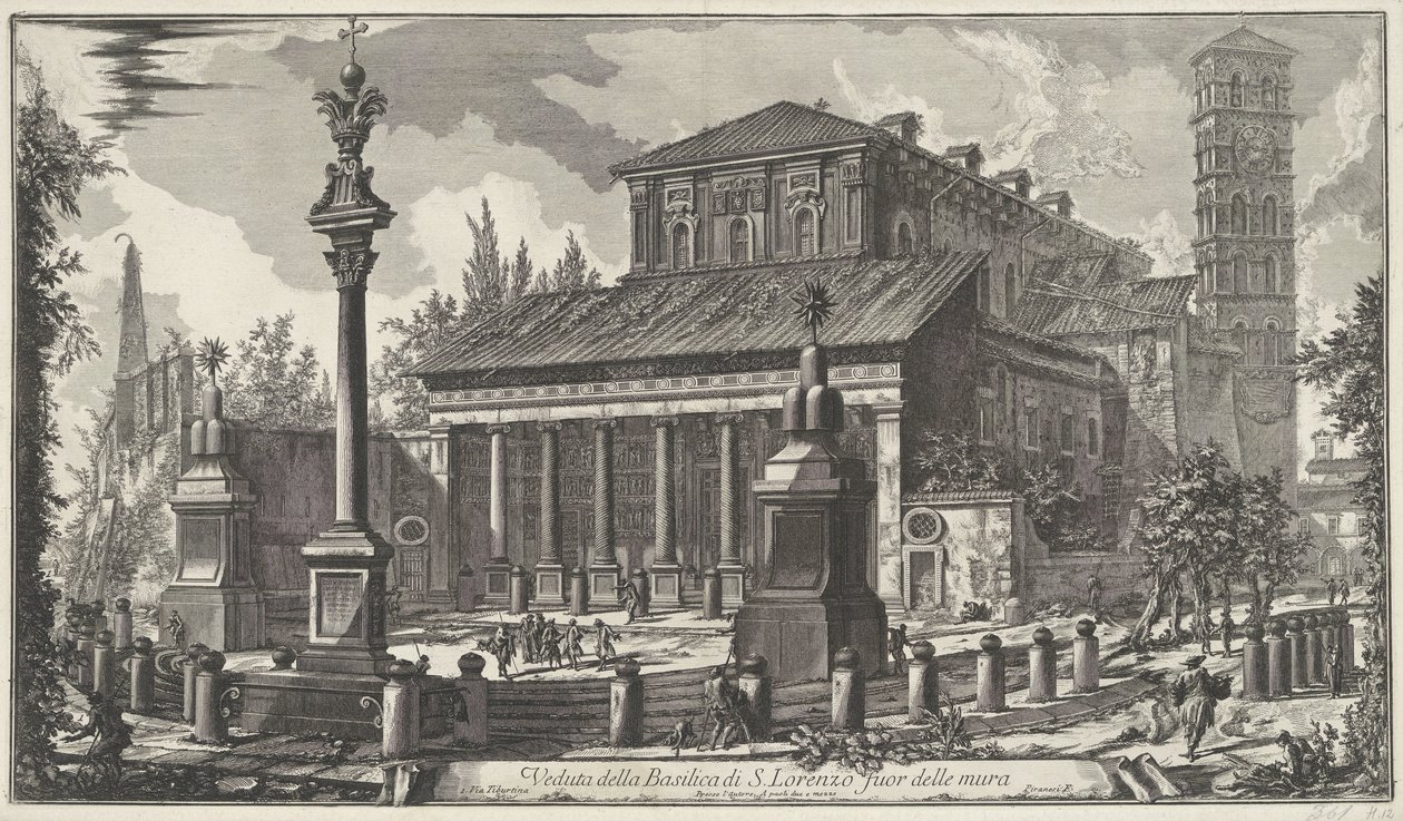 Saint-Laurent-hors-les-Murs à Rome (Gezichten op Rome) - Giovanni Battista Piranesi