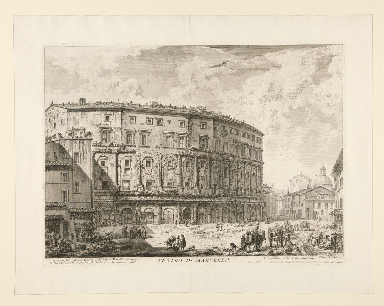 Théâtre de Marcellus, de Vedute di Roma - Giovanni Battista Piranesi
