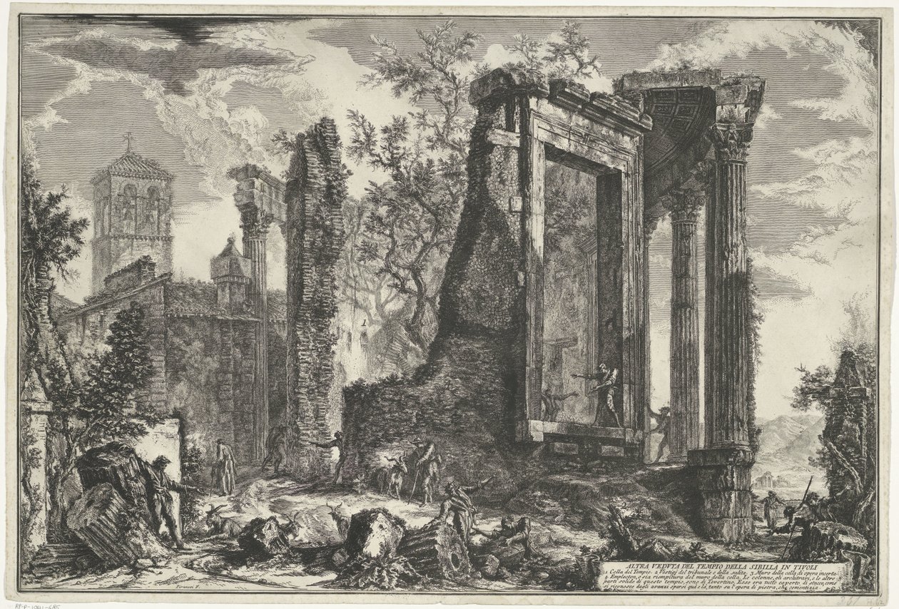 Temple de Vesta et Temple de la Sibylle Tiburtine à Tivoli - Giovanni Battista Piranesi