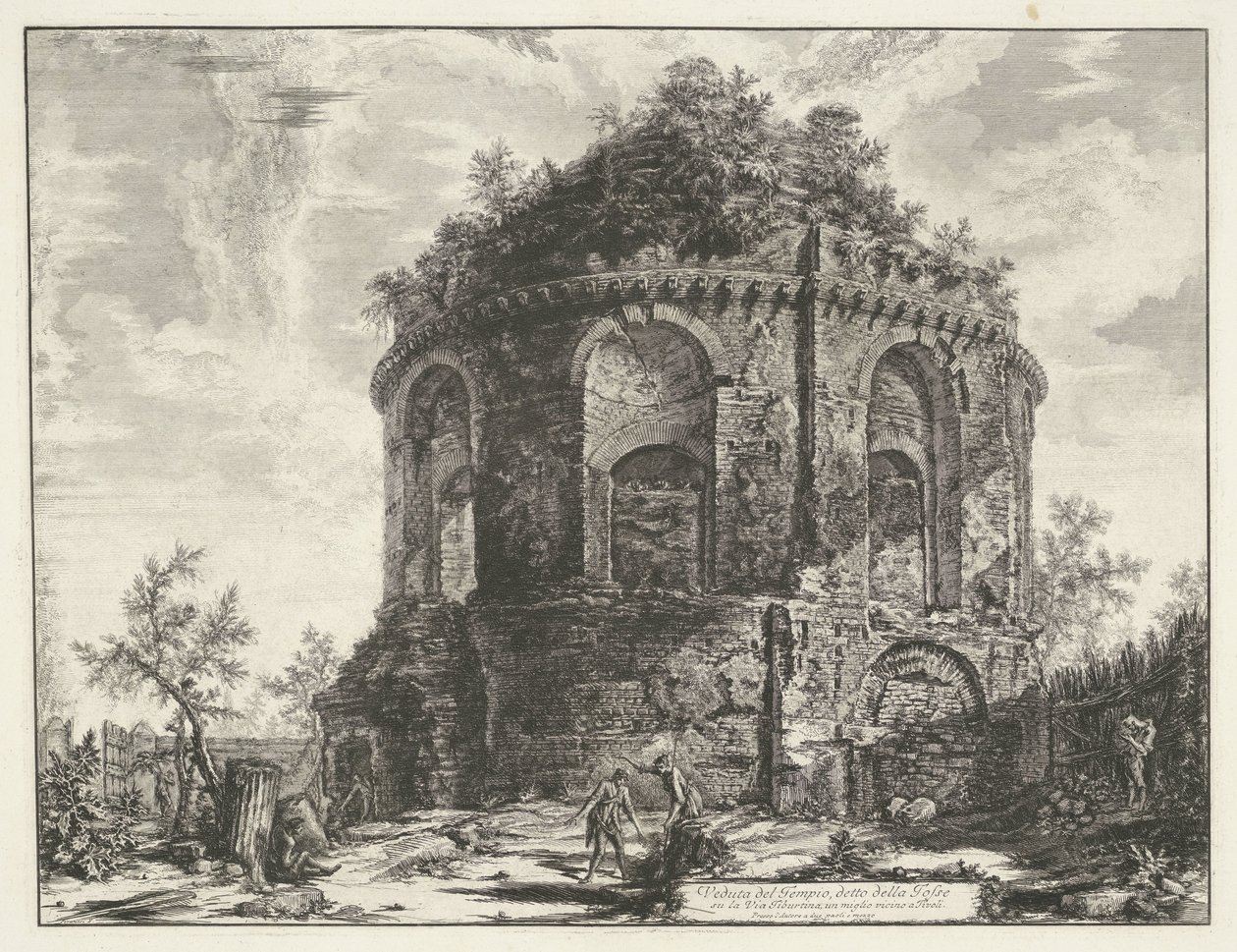 Temple de la Tosse près de Tivoli - Giovanni Battista Piranesi