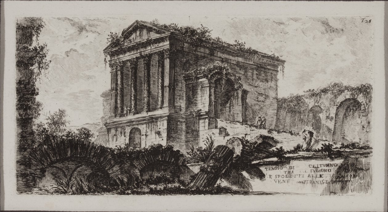 Temple de Clitumnus entre Fulgino et Spoleto - Giovanni Battista Piranesi