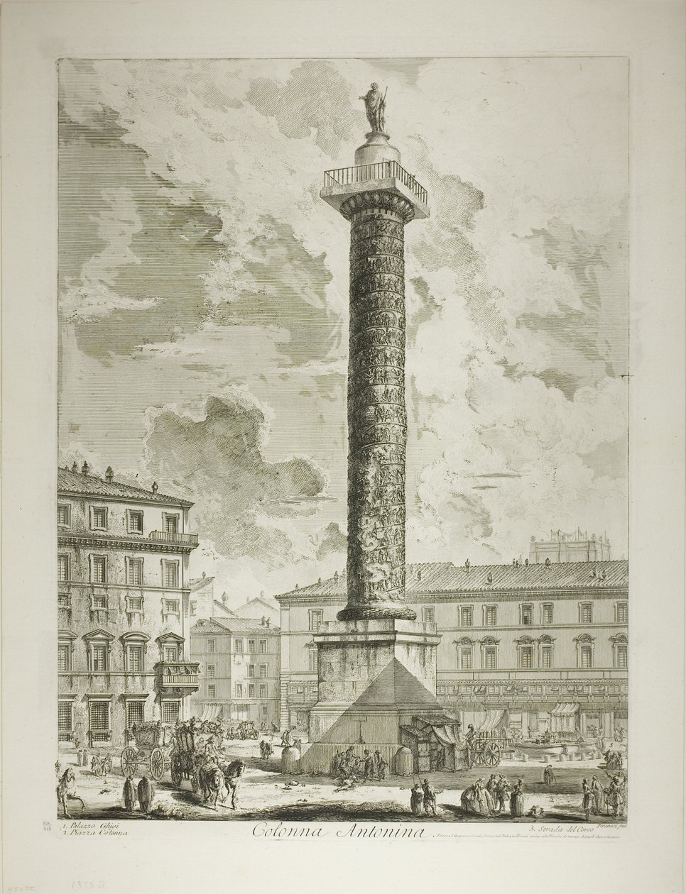 La Colonne de Marc Aurèle, des Vues de Rome - Giovanni Battista Piranesi