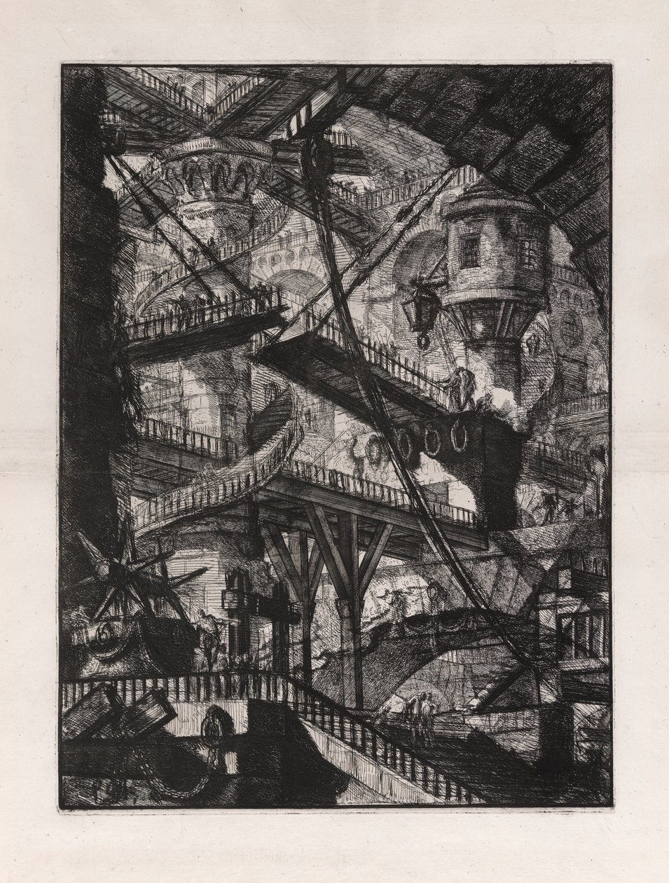 Le pont-levis, planche 7 de Carceri - Giovanni Battista Piranesi