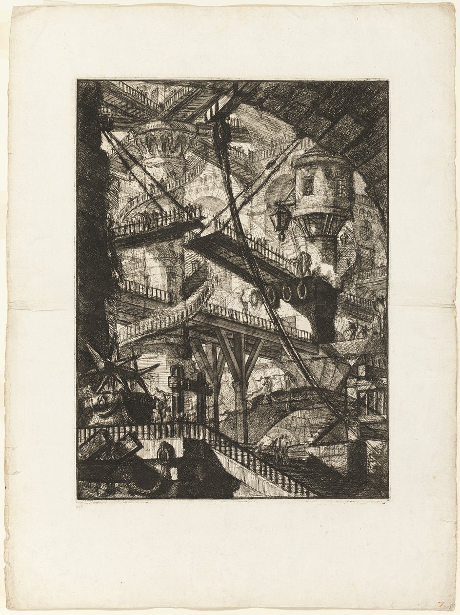 Le Pont-levis, planche 7 des Prisons imaginaires - Giovanni Battista Piranesi