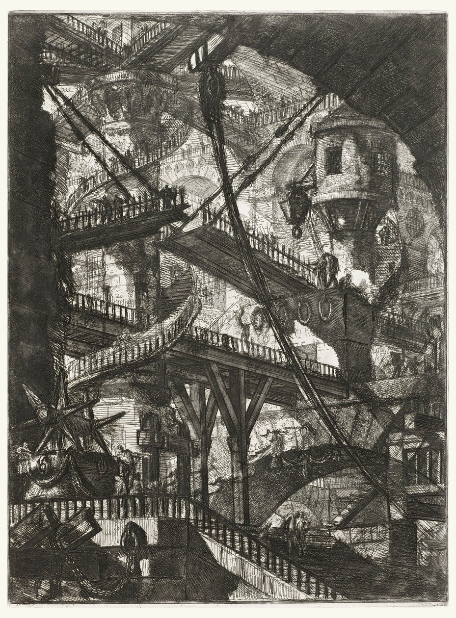 Le Pont-levis, planche VII de la série Carceri d