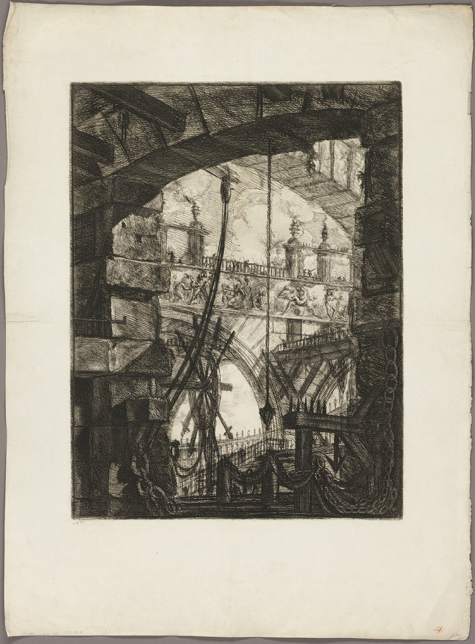 La Grande Piazza, plaque 4 des Prisons imaginaires - Giovanni Battista Piranesi