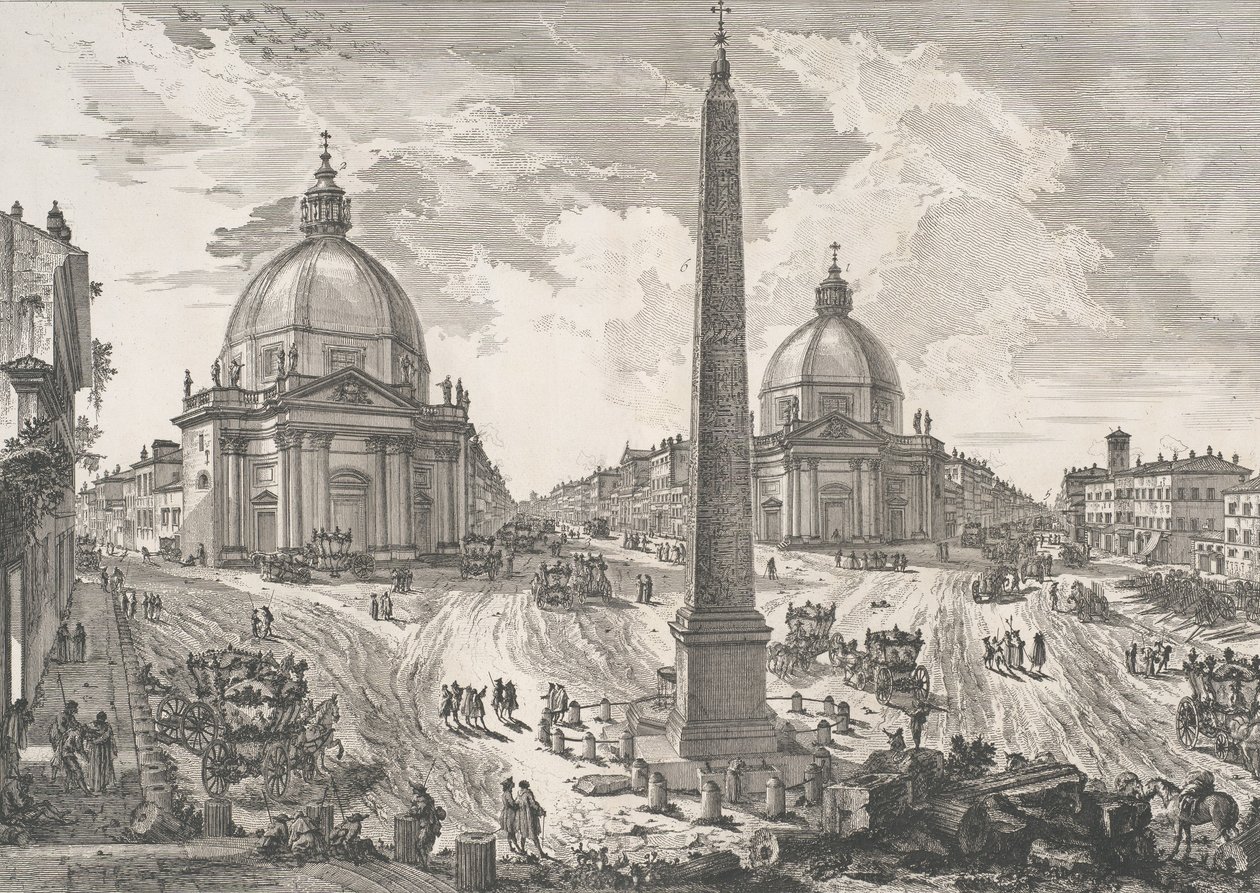 La Piazza del Popolo, ca. 1750 - Giovanni Battista Piranesi