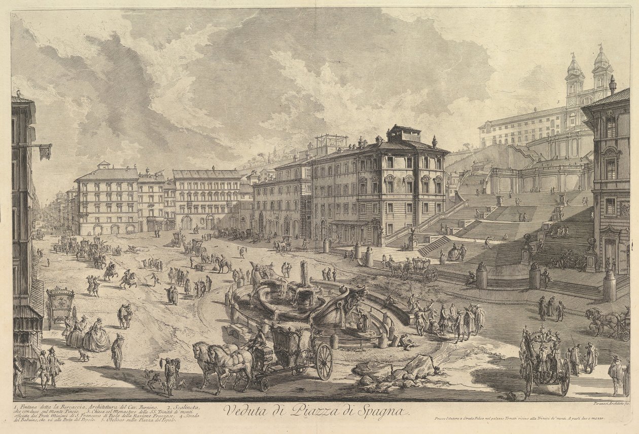 La Piazza di Spagna Veduta di Piazza di Spagna - Giovanni Battista Piranesi
