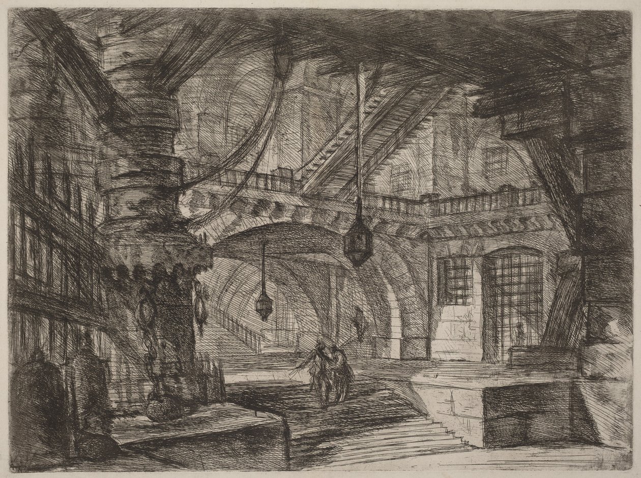 La jetée avec des chaînes - Giovanni Battista Piranesi