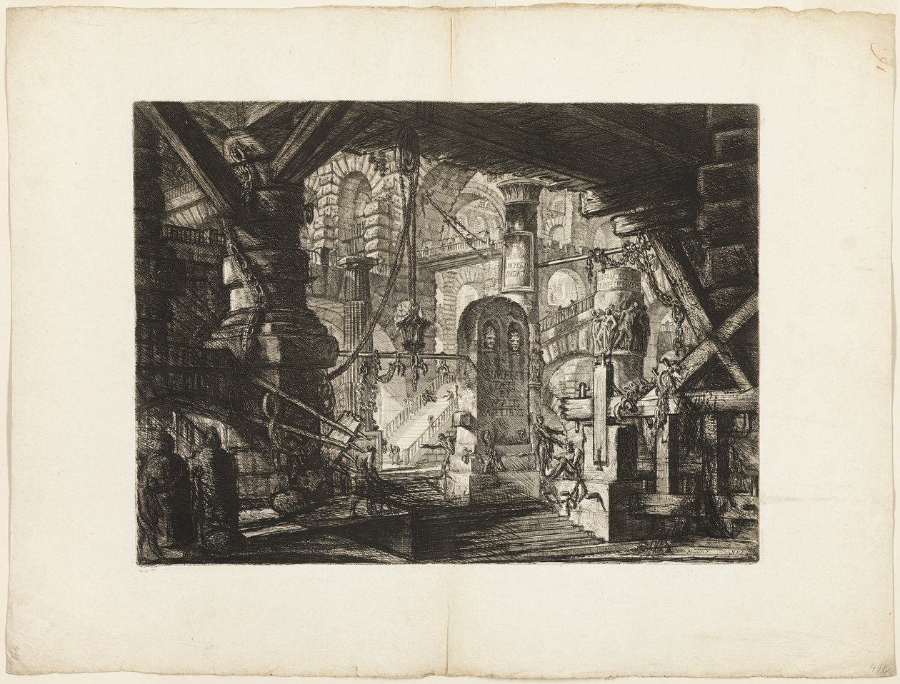 Le quai avec des chaînes, planche 16 des Prisons imaginaires - Giovanni Battista Piranesi