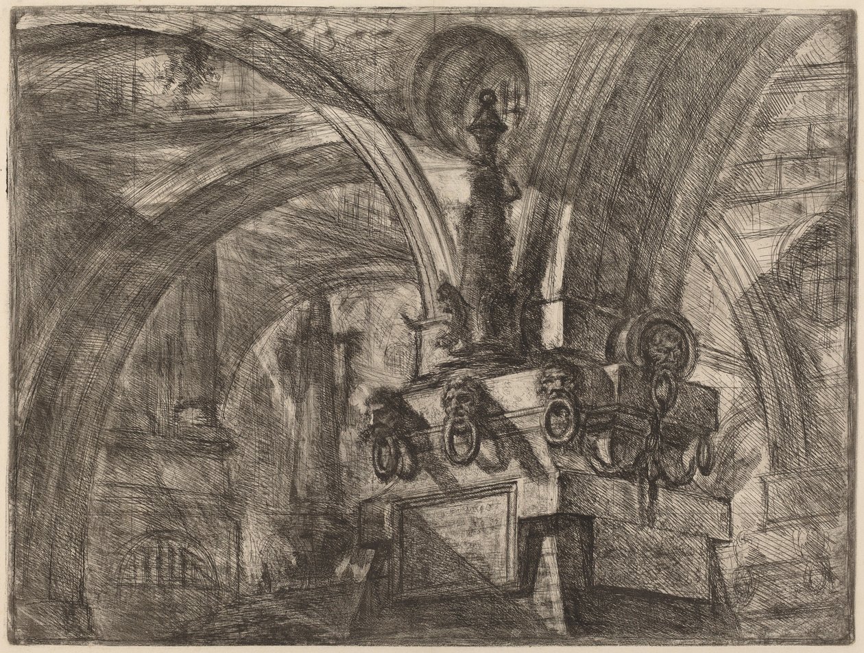 Le quai avec une lampe - Giovanni Battista Piranesi
