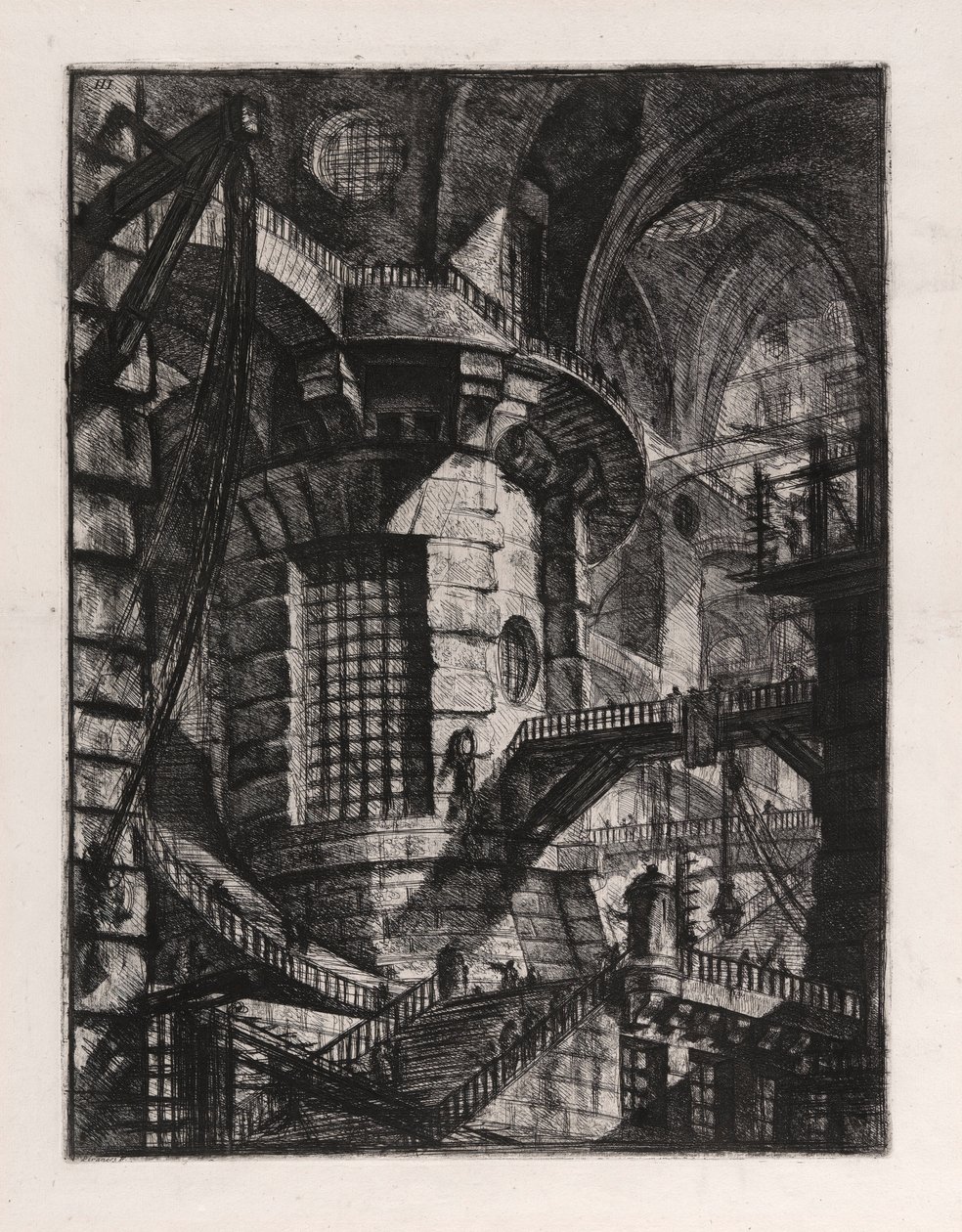 La tour ronde, planche 3 de Carceri - Giovanni Battista Piranesi
