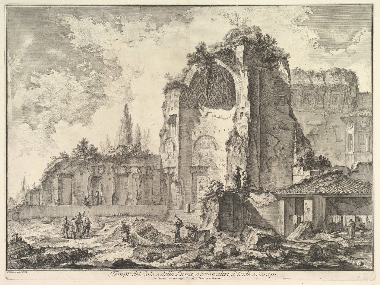 Le Temple de Vénus et de Rome, appelé à tort Temple de Sol et Luna - Giovanni Battista Piranesi