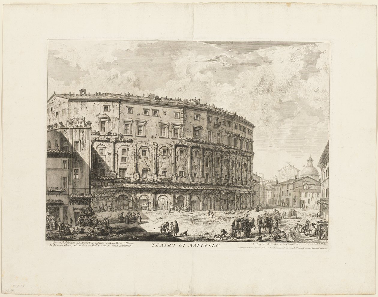 Le Théâtre de Marcellus, des Vues de Rome - Giovanni Battista Piranesi