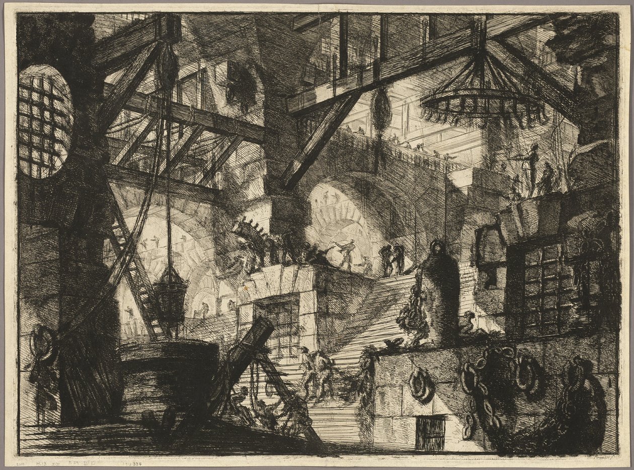 Le Puits, planche 13 des Prisons imaginaires - Giovanni Battista Piranesi