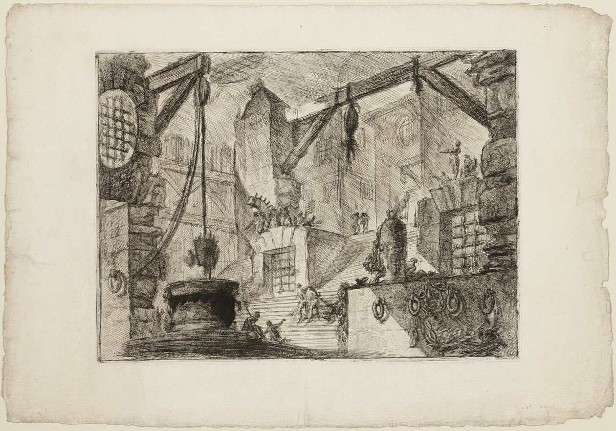 Le Puits, planche 13 des Prisons imaginaires - Giovanni Battista Piranesi