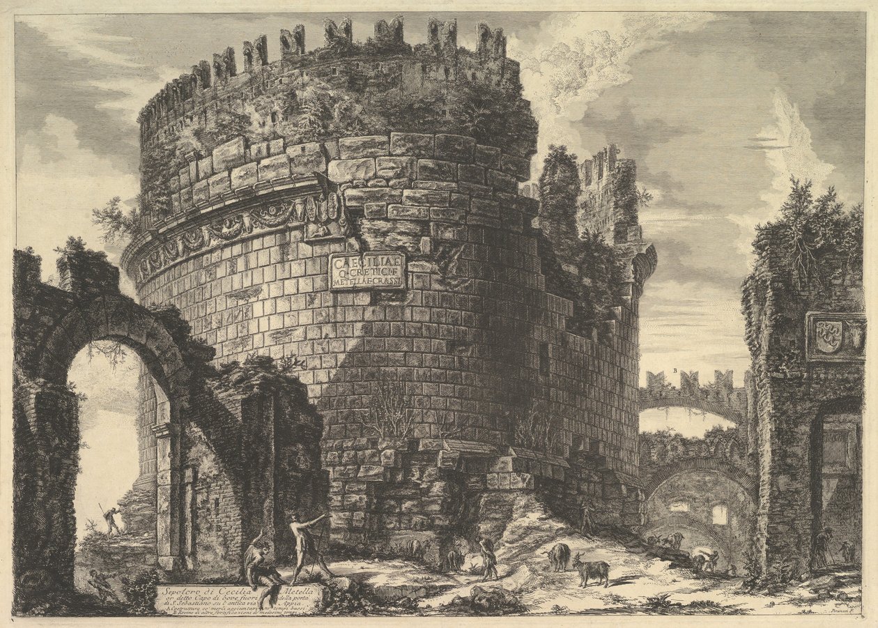 Le tombeau de Caecilia Metella, de Vedute di Roma - Giovanni Battista Piranesi