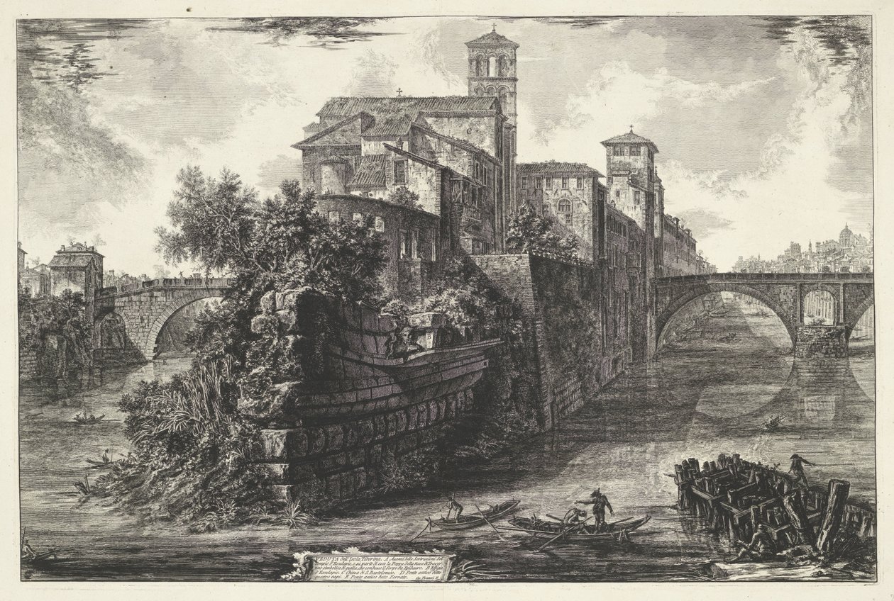 Île Tibérine à Rome - Giovanni Battista Piranesi
