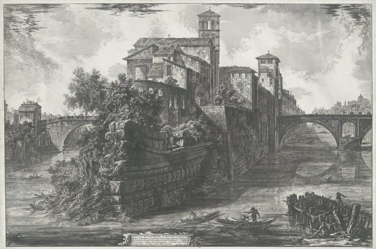 Île Tibérine à Rome - Giovanni Battista Piranesi