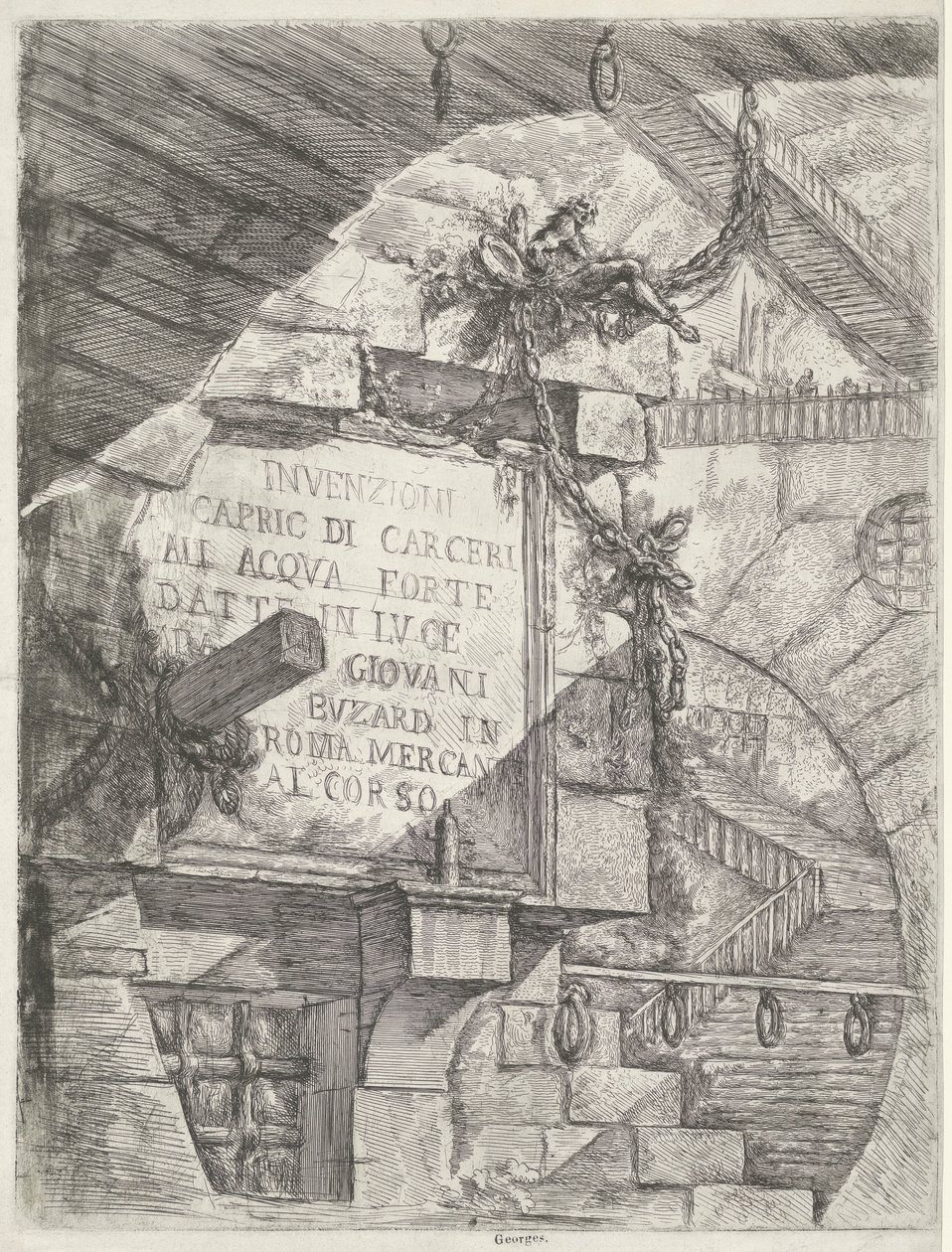 Titre avec vue dans une prison - Giovanni-Battista Piranesi