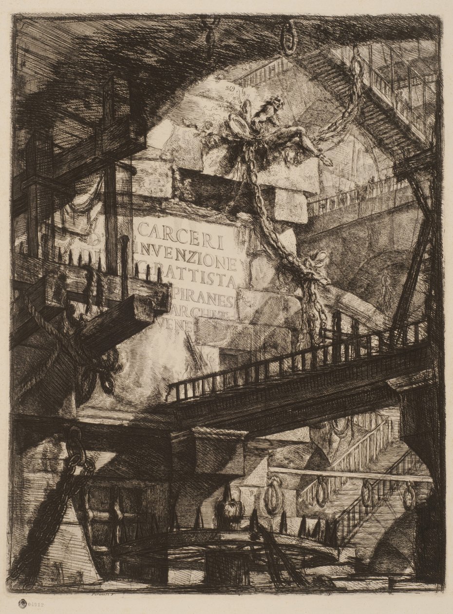 Page de titre, Planche I des Prisons imaginaires, c.1750 - Giovanni Battista Piranesi