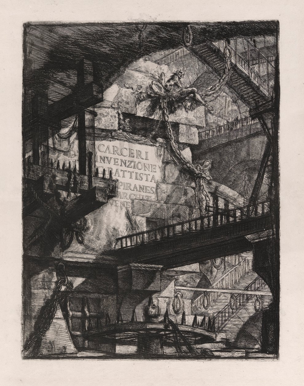 Page de titre, planche 1 de Carceri d - Giovanni Battista Piranesi