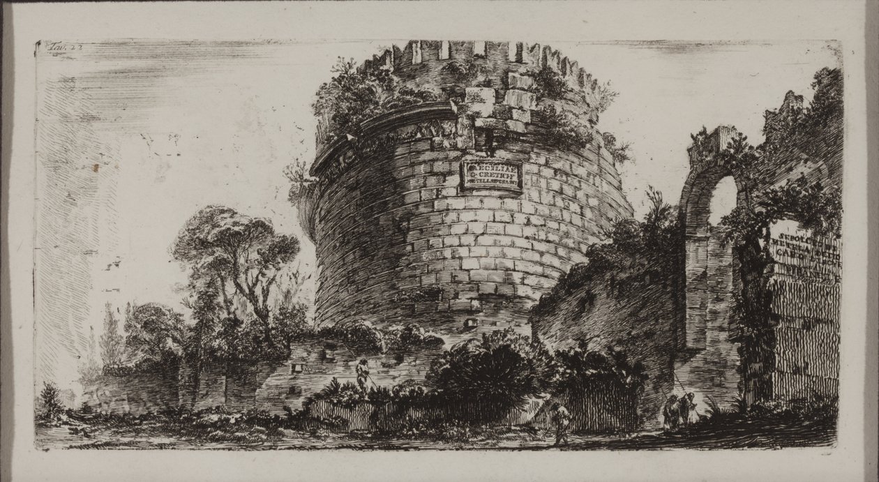 Tombe de Caecilia Metella appelée Capo di Bove, ou Tête de Bœuf - Giovanni Battista Piranesi
