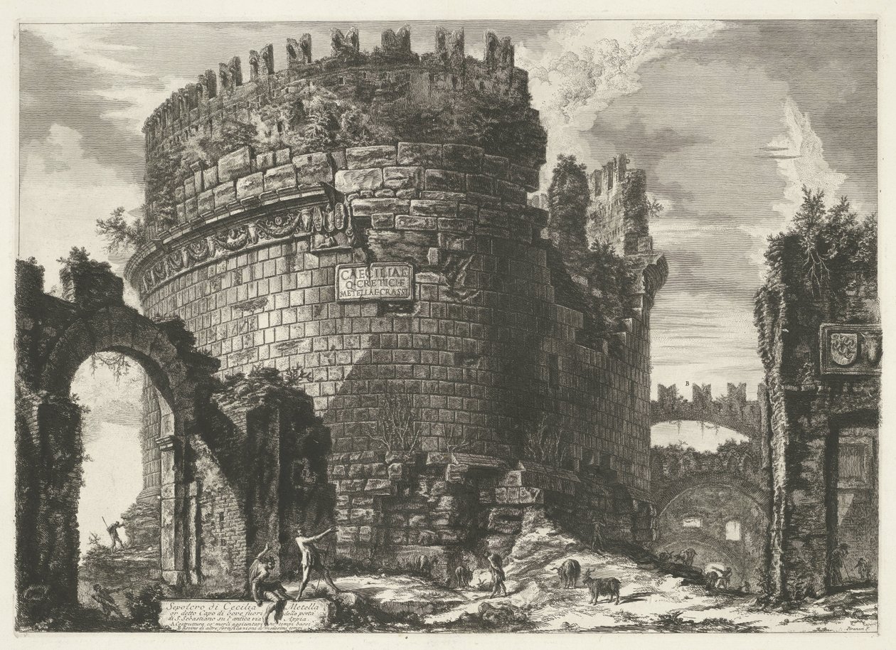 Tombe de Caecilia Metella à Rome - Giovanni Battista Piranesi