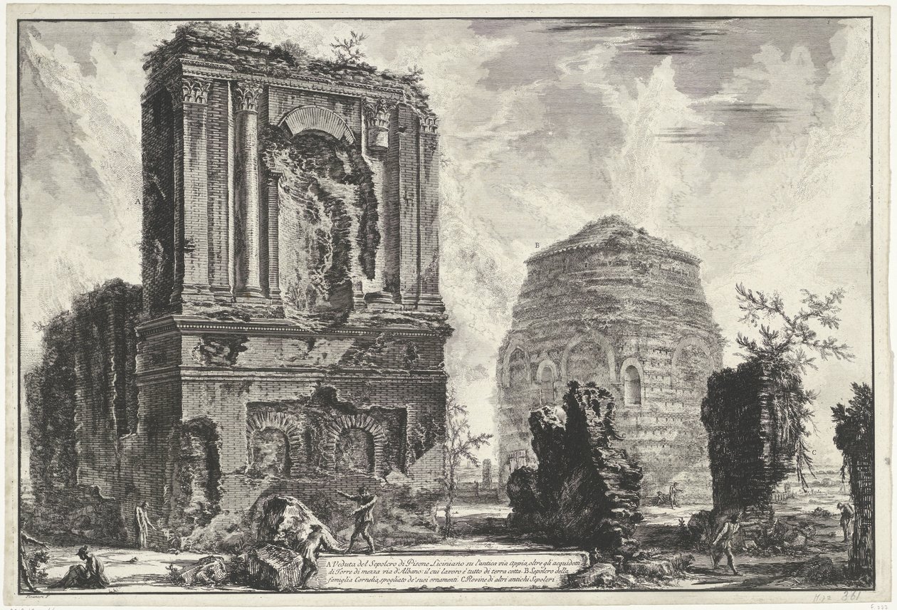 Tombes van Licinianus Piso en de Cornelius familie langs de Via Appia - Giovanni Battista Piranesi