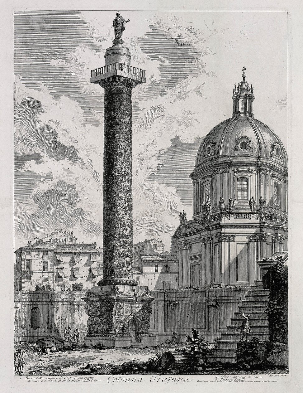 Colonne Trajane (de : Vedute di Roma) - Giovanni Battista Piranesi