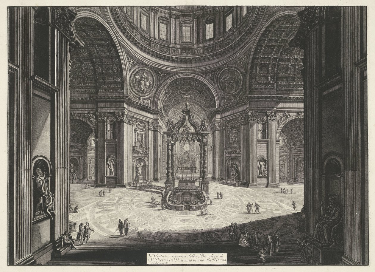 Transept de la basilique Saint-Pierre au Vatican - Giovanni Battista Piranesi