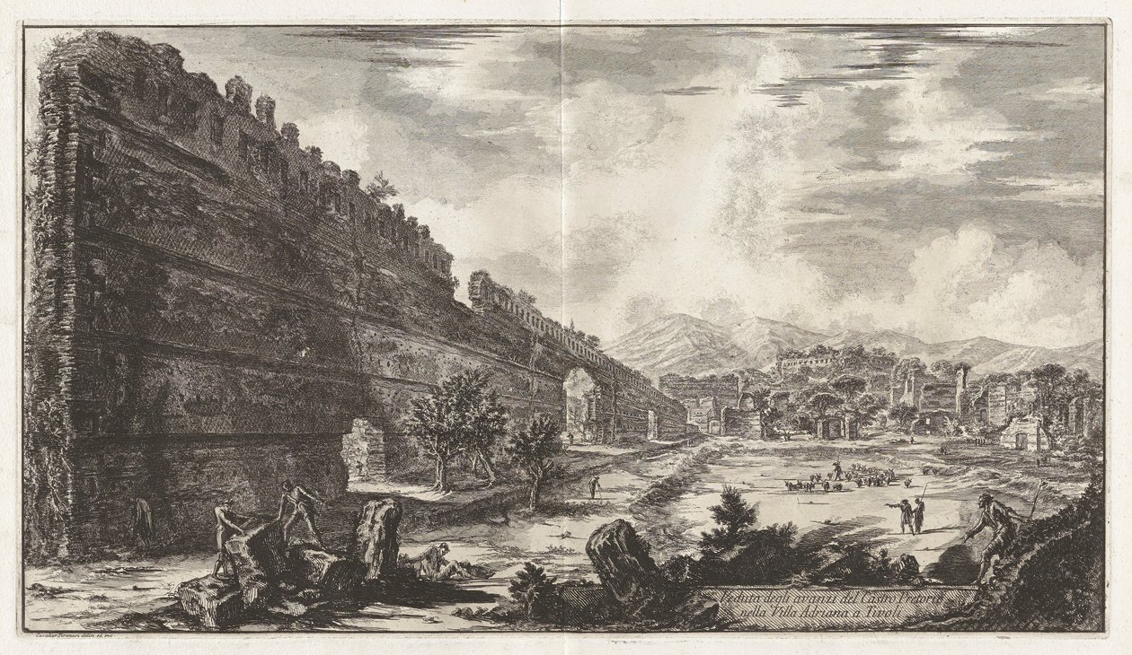 Veduta degli avanzi del Castro Pretorio nella Villa Adriana a Tivoli - Giovanni Battista Piranesi