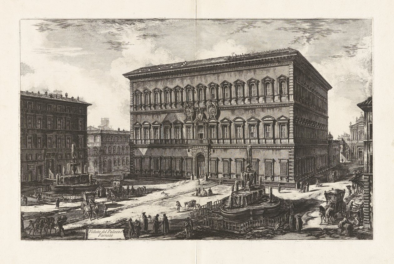 Vue du Palazzo Farnese, de Vedute di Roma - Giovanni Battista Piranesi