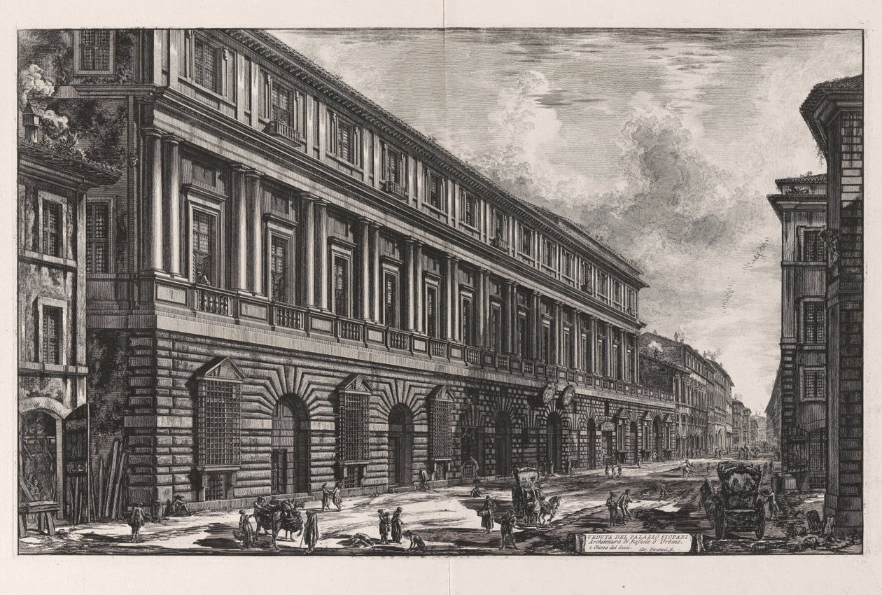 Vue du Palazzo Stopani. Architecture de Raphaël d