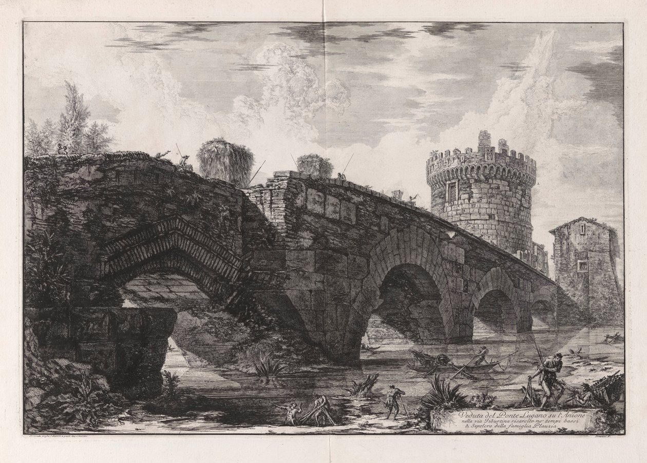 Veduta del Ponte Lugano su l - Giovanni Battista Piranesi