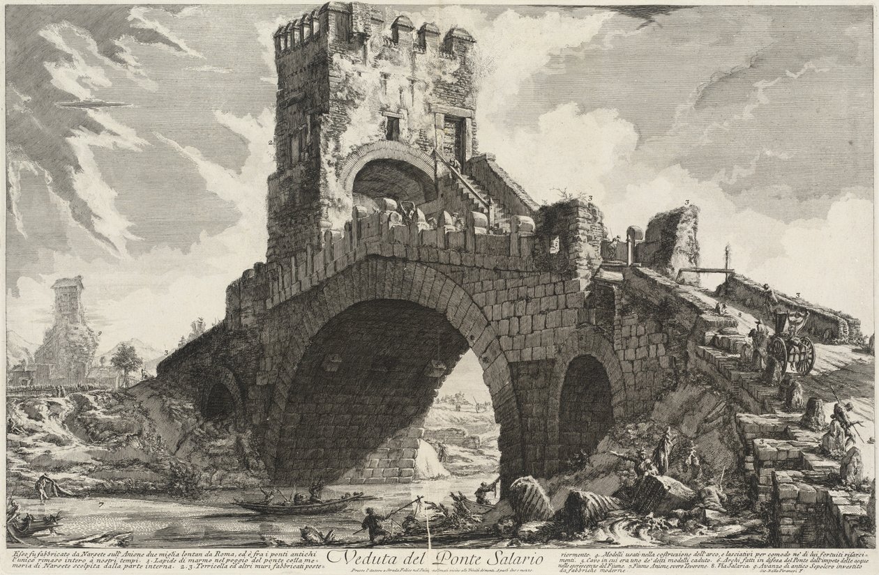 Vue du pont Salario - Giovanni Battista Piranesi