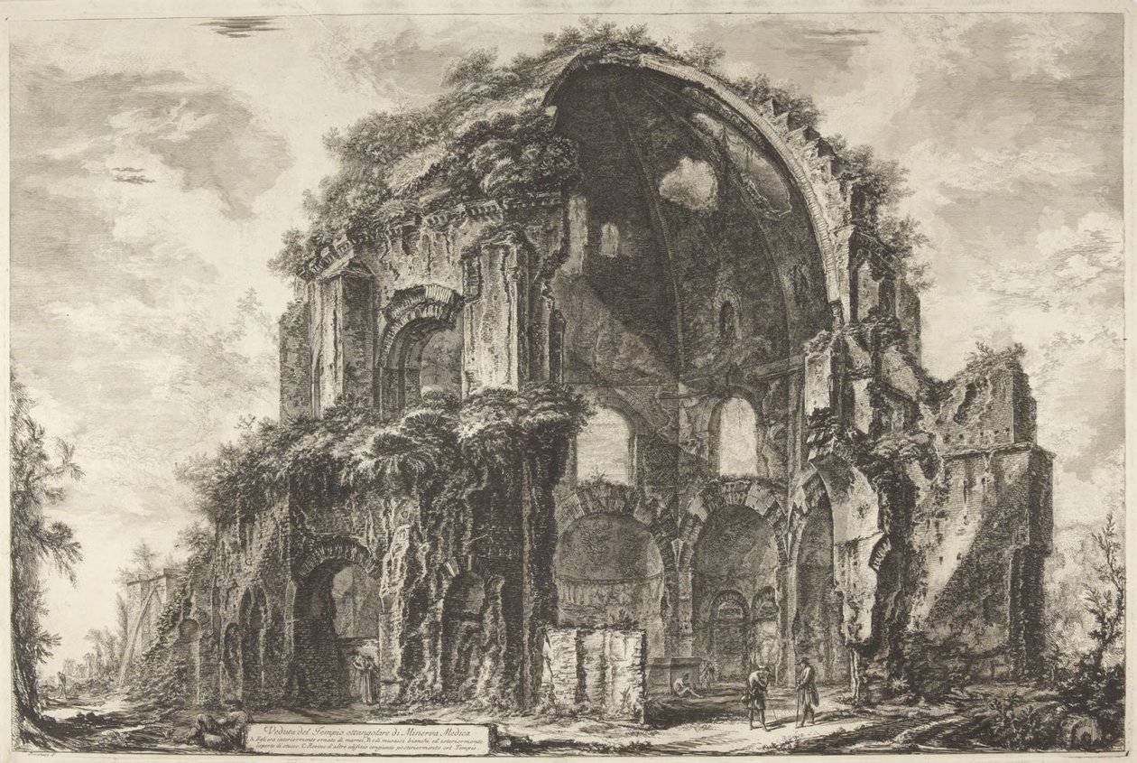 Vue du temple octogonal de Minerve Médica - Giovanni Battista Piranesi